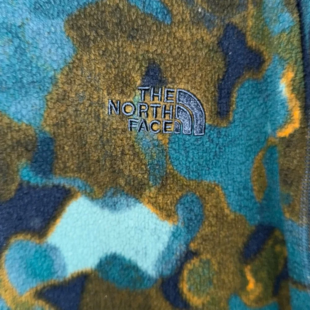 The North Face Pali Pile Fleece Jacket XL Camo Orange Colorblock Full Zip